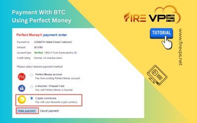 How to make BTC payment via Perfect Money from the website: